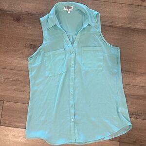 Express Sleeveless, The Portofino Shirt Button Down, Medium